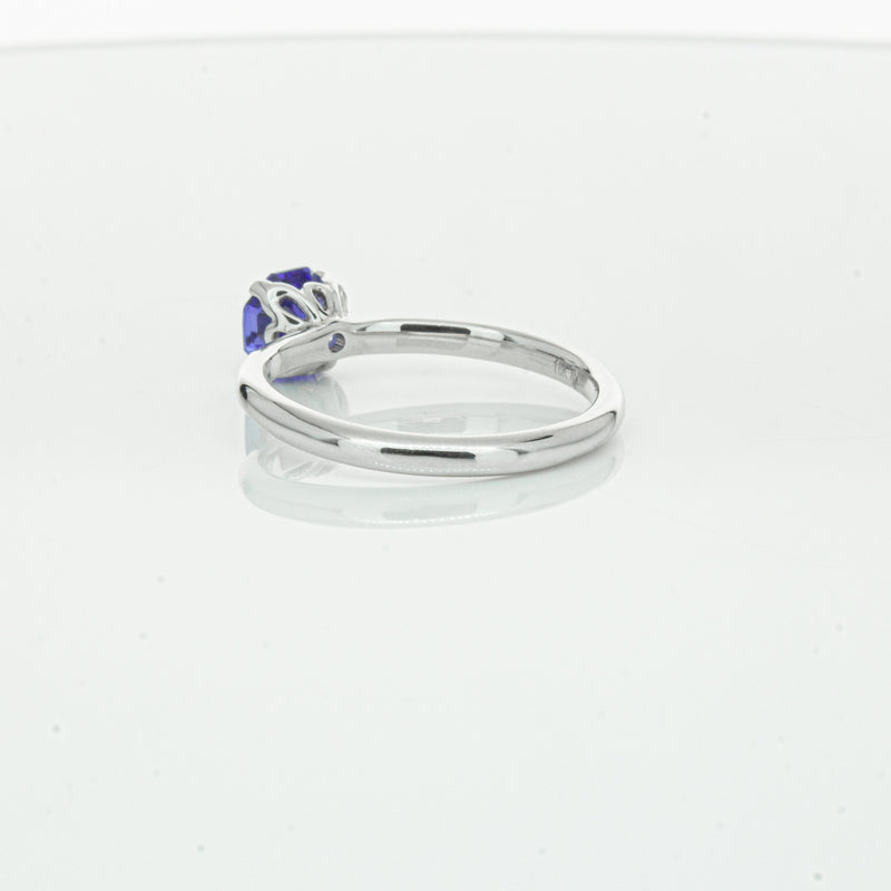 18ct White Gold Tanzanite Mini Octavia Ring-Ring-Walker & Hall
