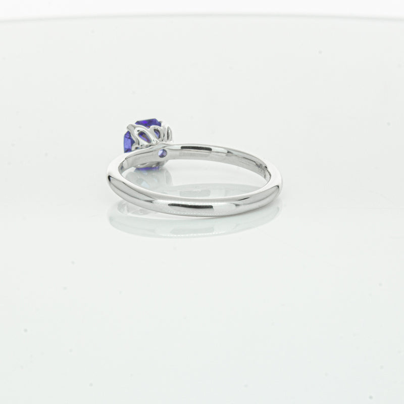 18ct White Gold Tanzanite Mini Octavia Ring-Ring-Walker & Hall