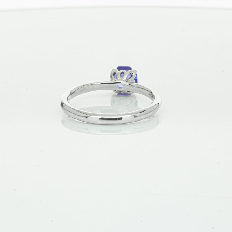 18ct White Gold Tanzanite Mini Octavia Ring-Ring-Walker & Hall
