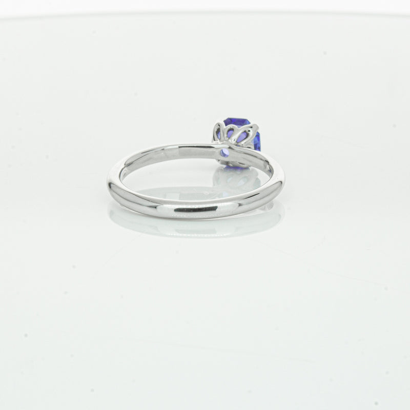 18ct White Gold Tanzanite Mini Octavia Ring-Ring-Walker & Hall