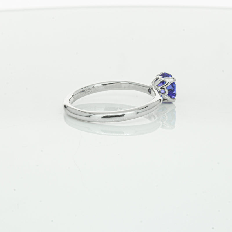 18ct White Gold Tanzanite Mini Octavia Ring-Ring-Walker & Hall