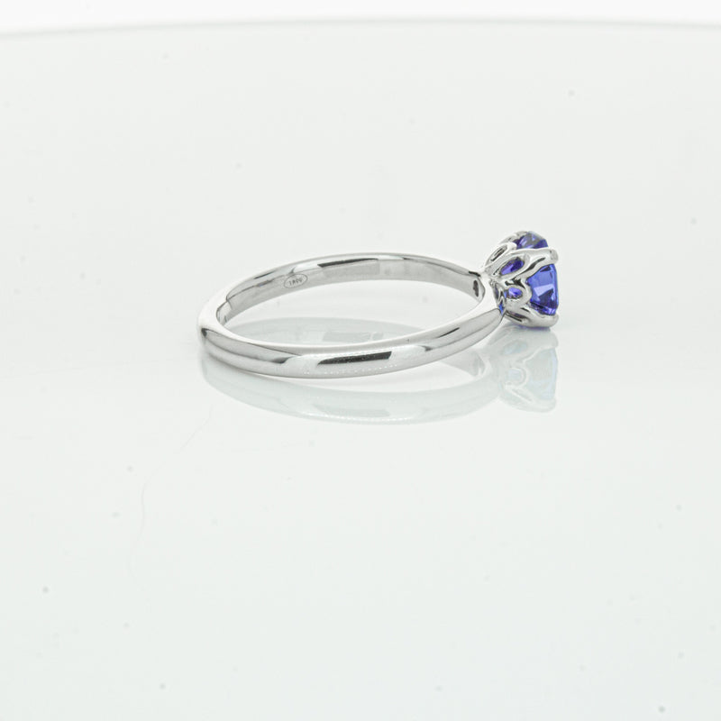 18ct White Gold Tanzanite Mini Octavia Ring-Ring-Walker & Hall