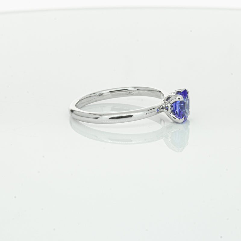 18ct White Gold Tanzanite Mini Octavia Ring-Ring-Walker & Hall