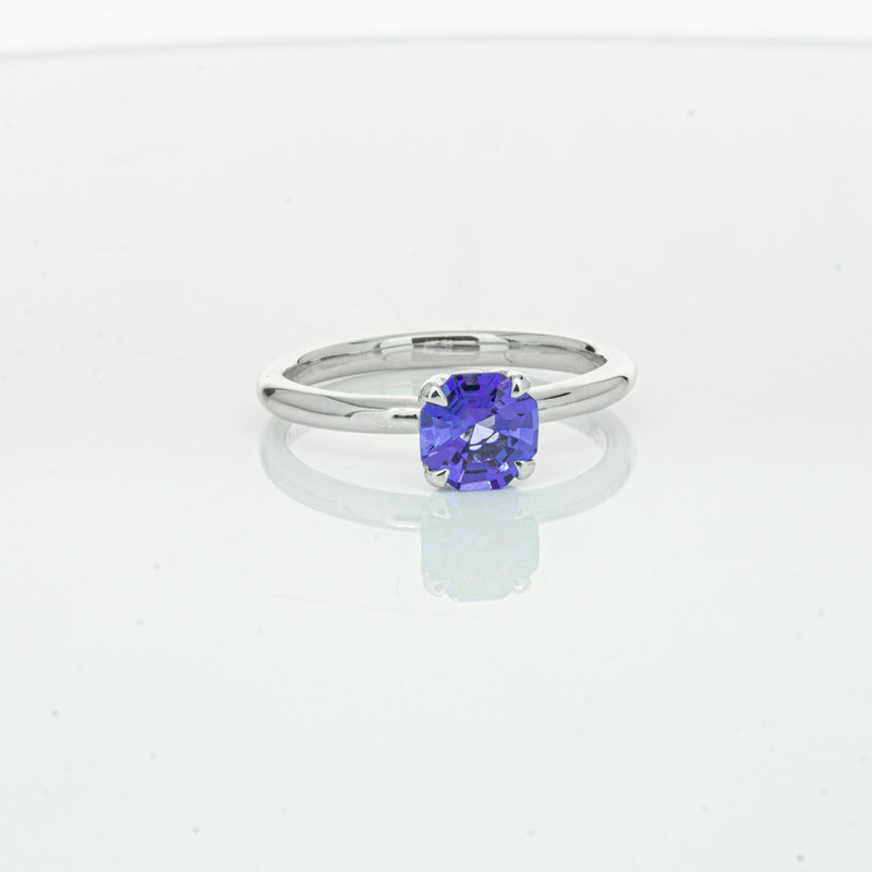 18ct White Gold Tanzanite Mini Octavia Ring-Ring-Walker & Hall