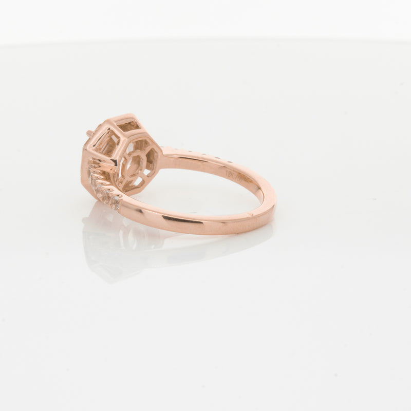 18ct Rose Gold Morganite Octavex Ring-Ring-Walker & Hall