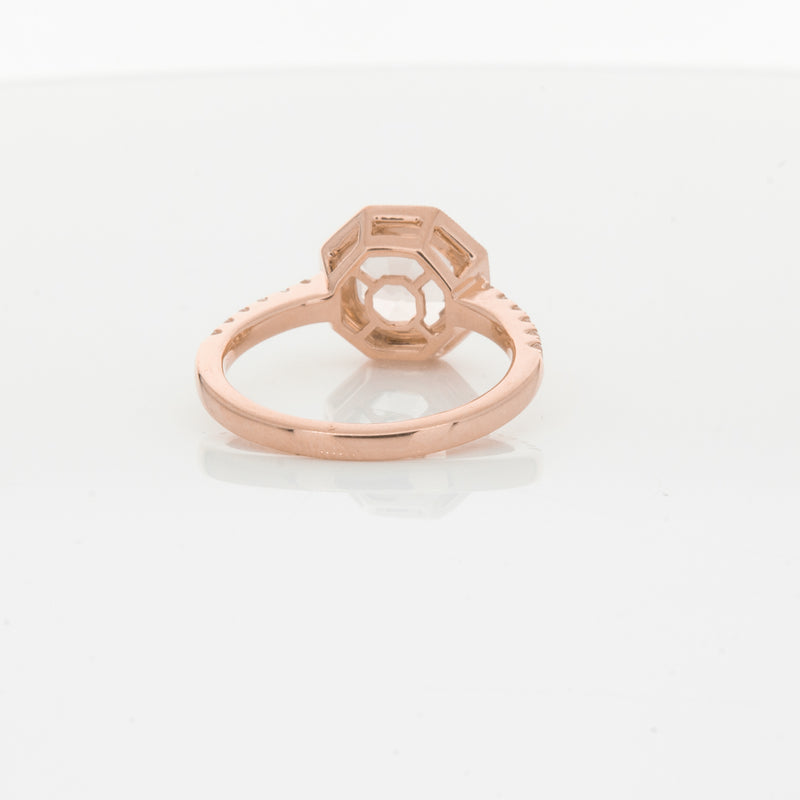 18ct Rose Gold Morganite Octavex Ring-Ring-Walker & Hall