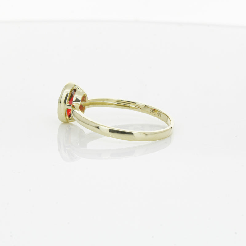 9ct Yellow Gold Garnet Saffron Ring-Ring-Walker & Hall