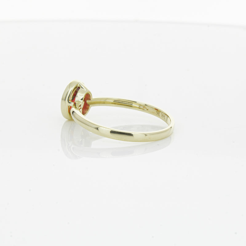 9ct Yellow Gold Garnet Saffron Ring-Ring-Walker & Hall