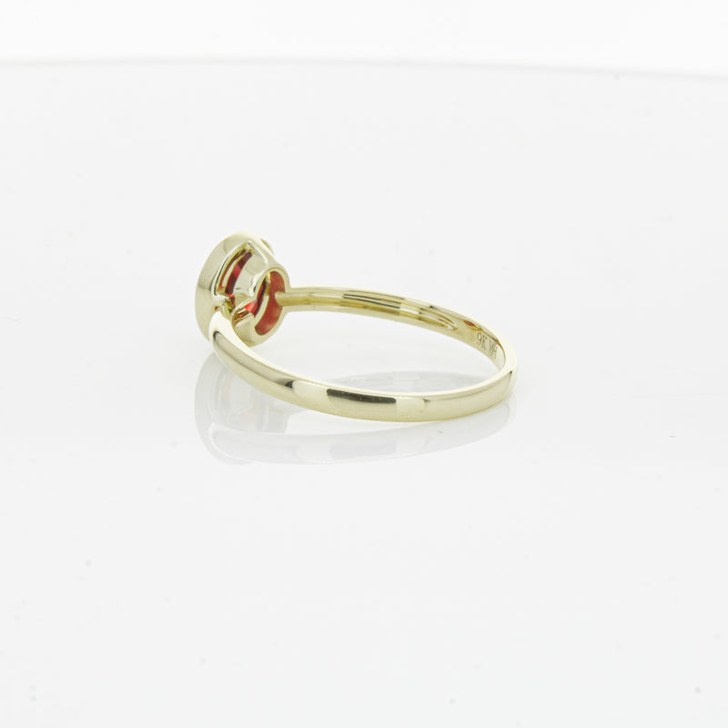 9ct Yellow Gold Garnet Saffron Ring-Ring-Walker & Hall