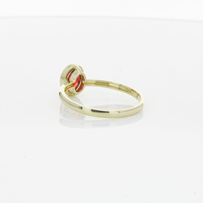 9ct Yellow Gold Garnet Saffron Ring-Ring-Walker & Hall