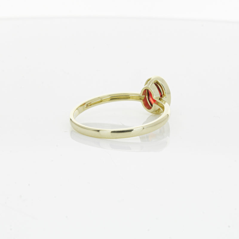 9ct Yellow Gold Garnet Saffron Ring-Ring-Walker & Hall