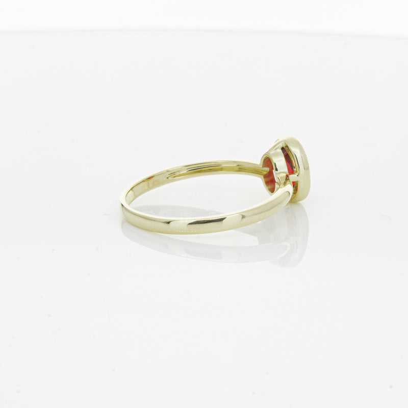 9ct Yellow Gold Garnet Saffron Ring-Ring-Walker & Hall