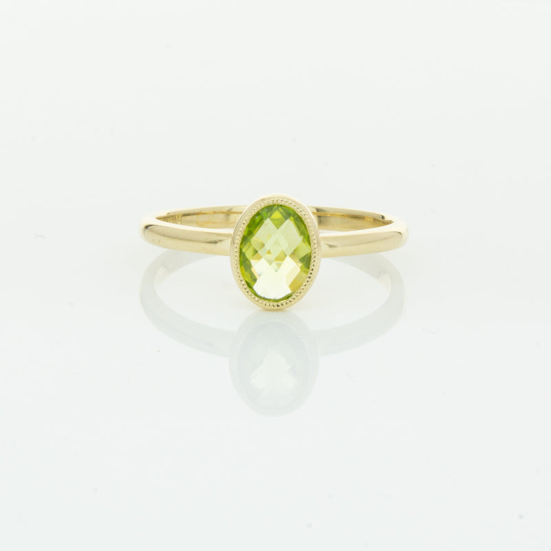 9ct Yellow Gold Peridot Lemongrass Ring-Ring-Walker & Hall