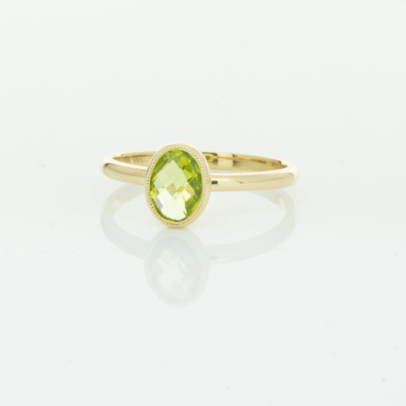 9ct Yellow Gold Peridot Lemongrass Ring-Ring-Walker & Hall