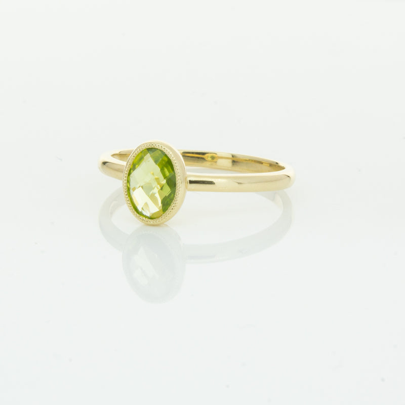 9ct Yellow Gold Peridot Lemongrass Ring-Ring-Walker & Hall