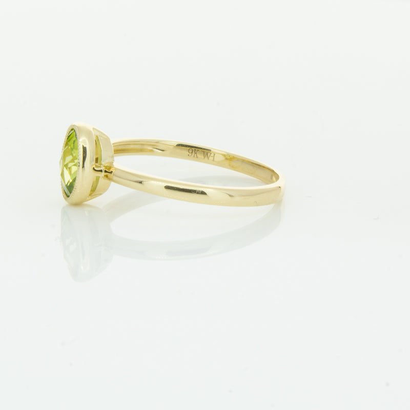 9ct Yellow Gold Peridot Lemongrass Ring-Ring-Walker & Hall