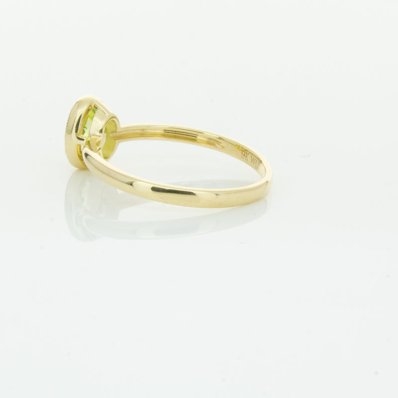 9ct Yellow Gold Peridot Lemongrass Ring-Ring-Walker & Hall