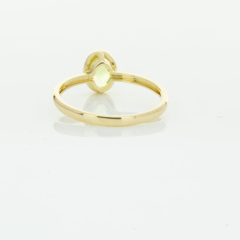 9ct Yellow Gold Peridot Lemongrass Ring-Ring-Walker & Hall