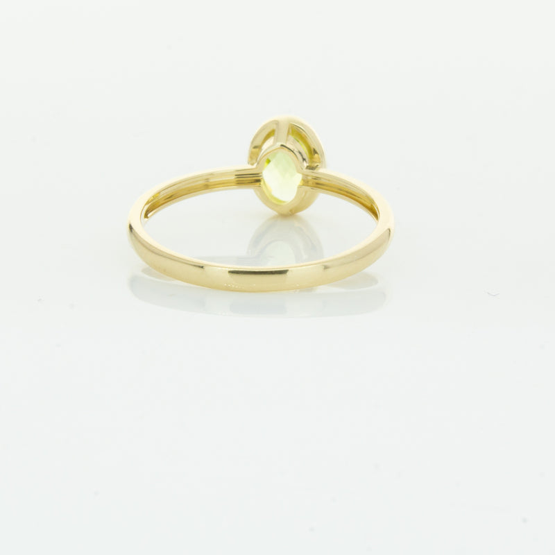 9ct Yellow Gold Peridot Lemongrass Ring-Ring-Walker & Hall