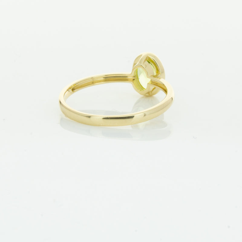 9ct Yellow Gold Peridot Lemongrass Ring-Ring-Walker & Hall