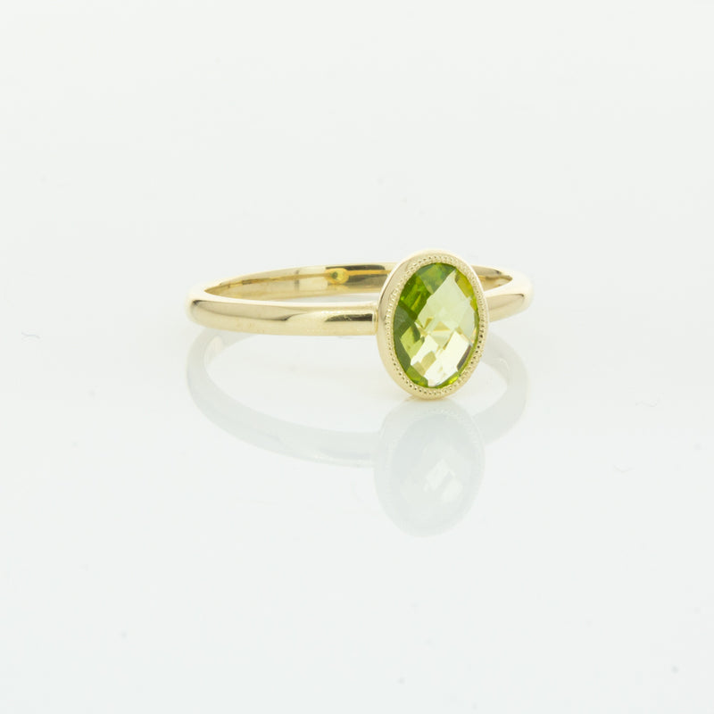 9ct Yellow Gold Peridot Lemongrass Ring-Ring-Walker & Hall