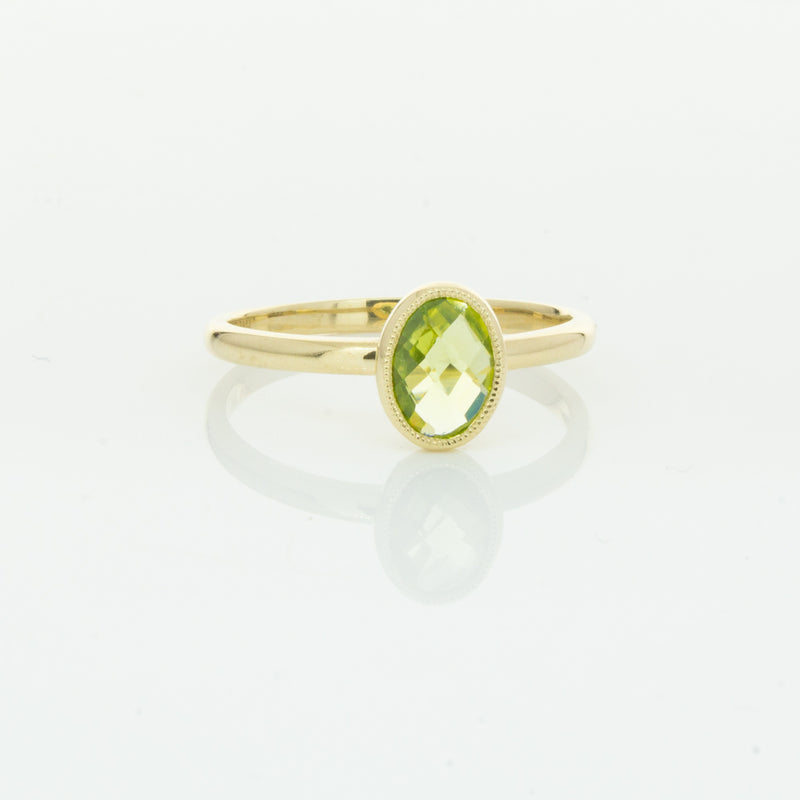 9ct Yellow Gold Peridot Lemongrass Ring-Ring-Walker & Hall
