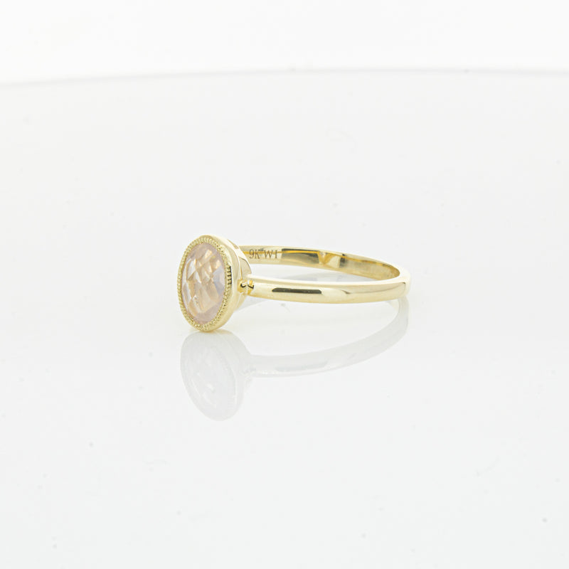 9ct Yellow Gold Rose Quartz Rose Hip Ring-Ring-Walker & Hall
