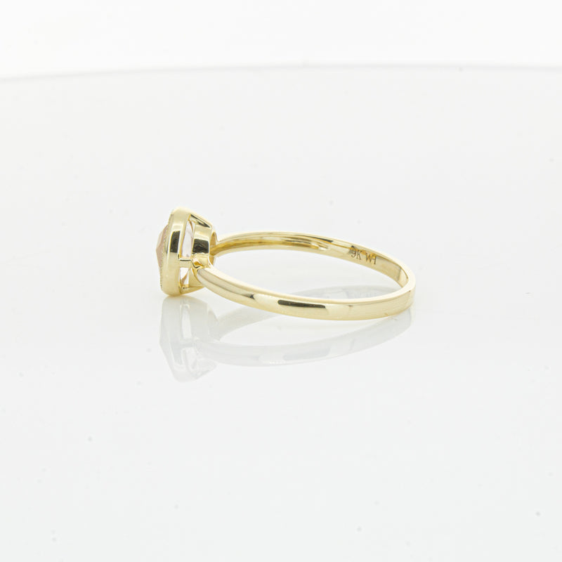 9ct Yellow Gold Rose Quartz Rose Hip Ring-Ring-Walker & Hall