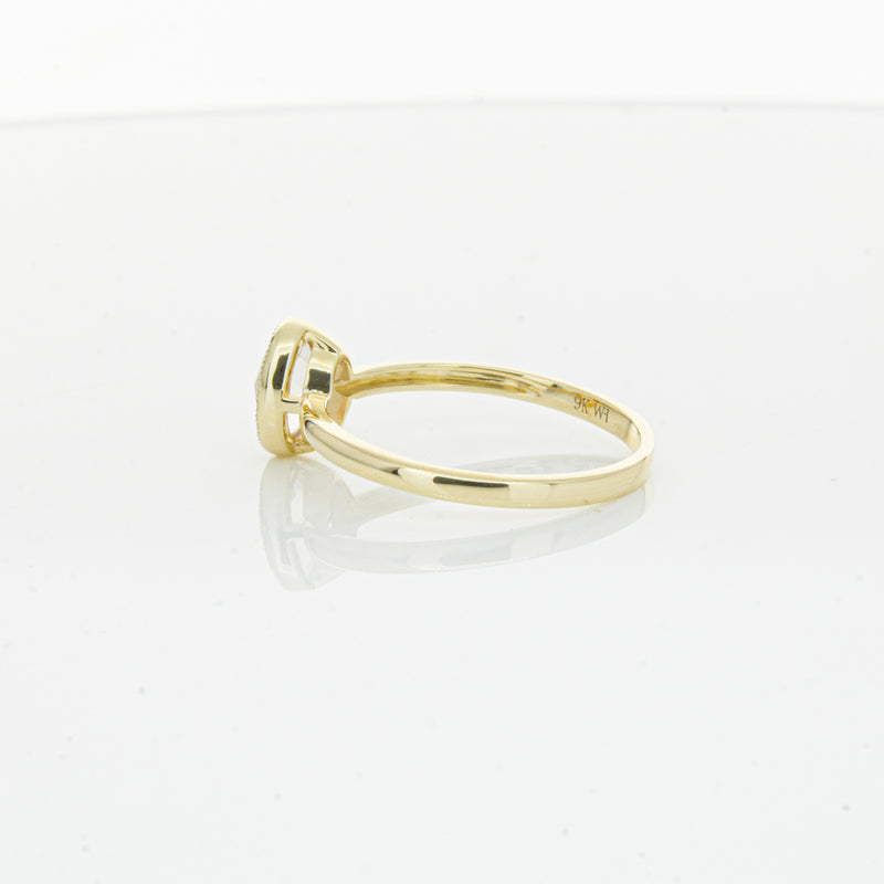 9ct Yellow Gold Rose Quartz Rose Hip Ring-Ring-Walker & Hall