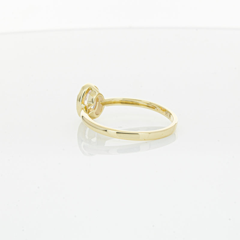 9ct Yellow Gold Rose Quartz Rose Hip Ring-Ring-Walker & Hall