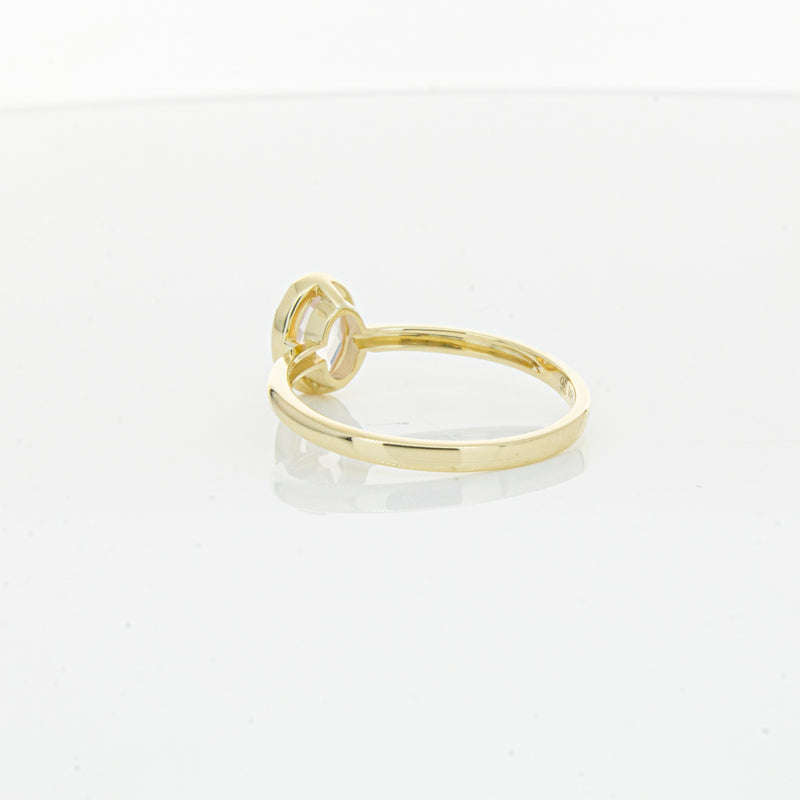 9ct Yellow Gold Rose Quartz Rose Hip Ring-Ring-Walker & Hall