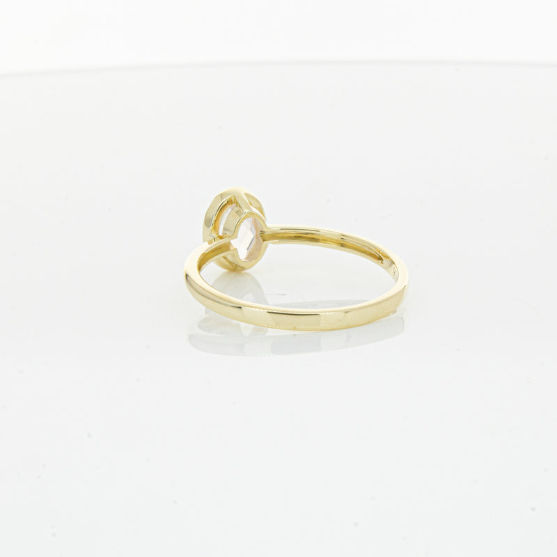 9ct Yellow Gold Rose Quartz Rose Hip Ring-Ring-Walker & Hall