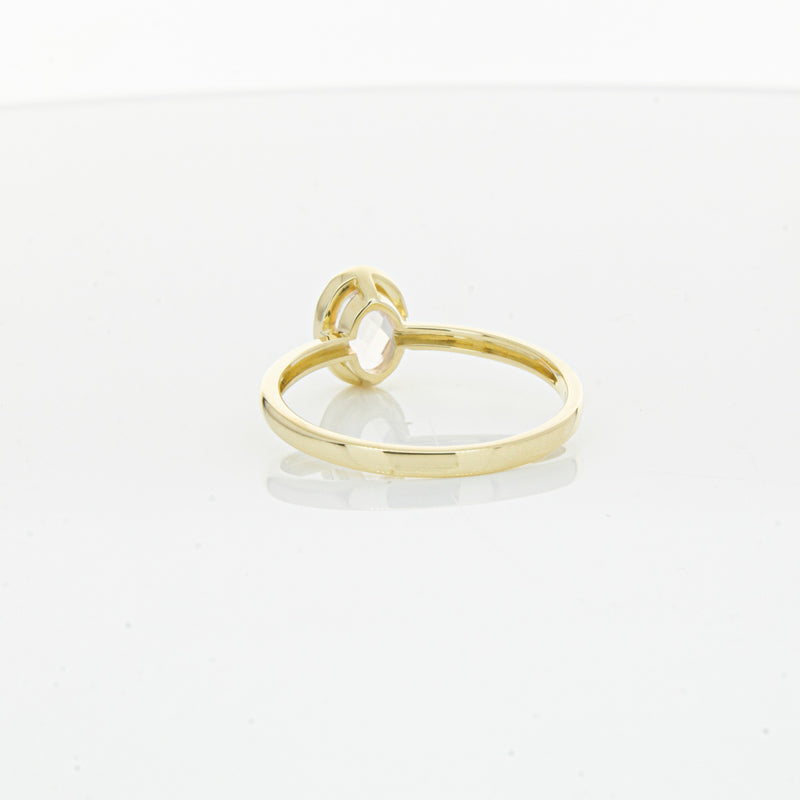 9ct Yellow Gold Rose Quartz Rose Hip Ring-Ring-Walker & Hall