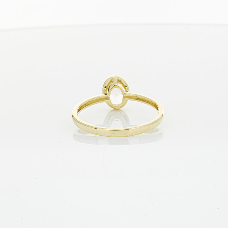 9ct Yellow Gold Rose Quartz Rose Hip Ring-Ring-Walker & Hall