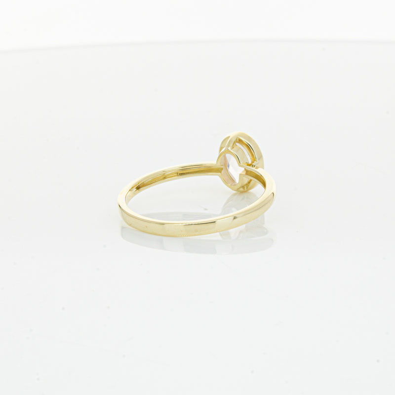 9ct Yellow Gold Rose Quartz Rose Hip Ring-Ring-Walker & Hall