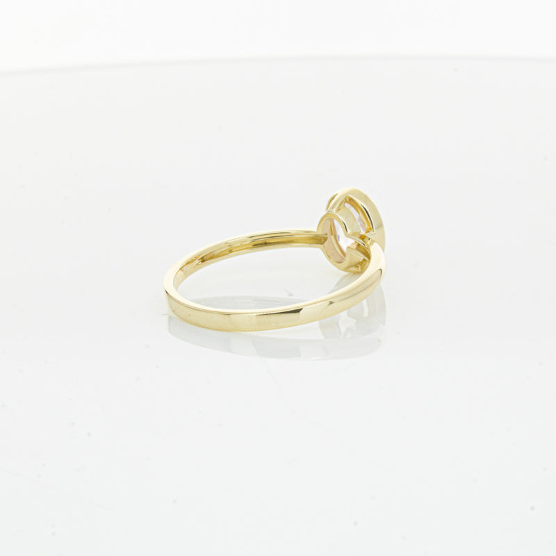 9ct Yellow Gold Rose Quartz Rose Hip Ring-Ring-Walker & Hall