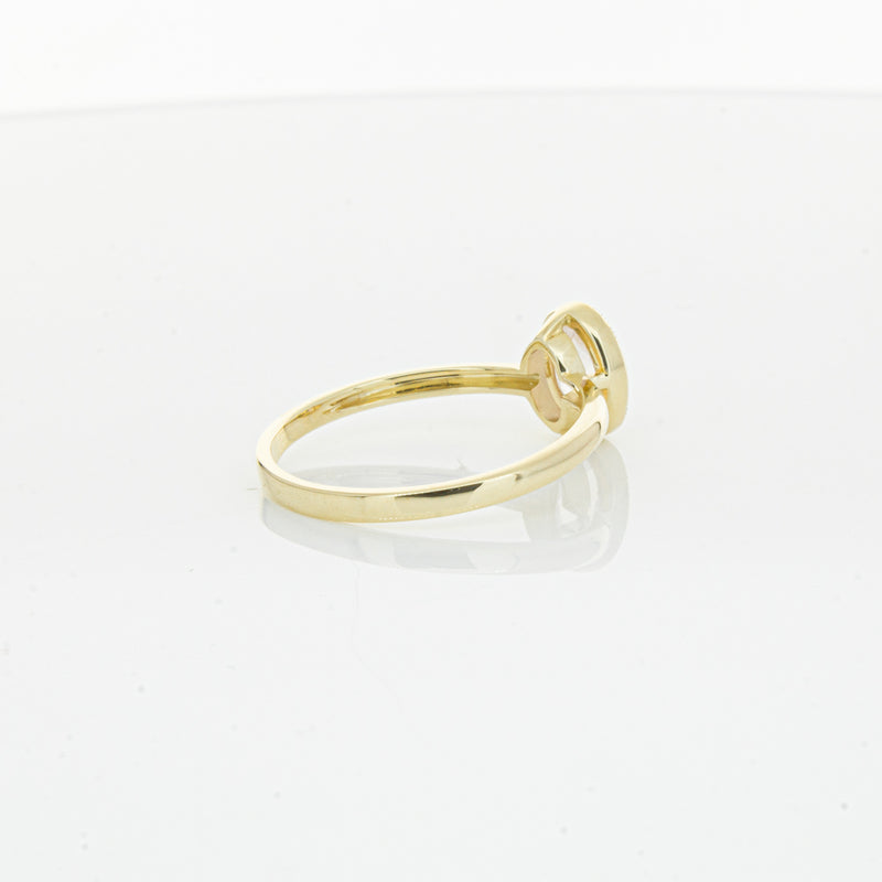 9ct Yellow Gold Rose Quartz Rose Hip Ring-Ring-Walker & Hall