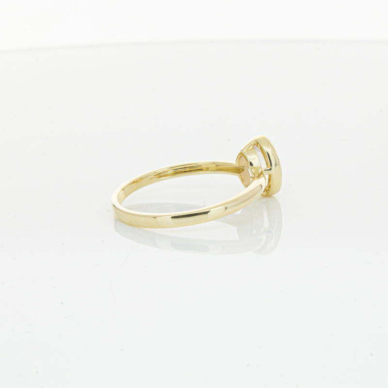 9ct Yellow Gold Rose Quartz Rose Hip Ring-Ring-Walker & Hall