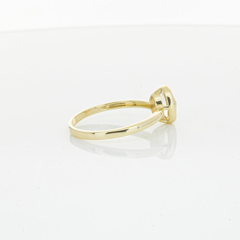 9ct Yellow Gold Rose Quartz Rose Hip Ring-Ring-Walker & Hall