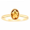 9ct Yellow Gold Citrine Elderflower Ring - Ring - Walker & Hall