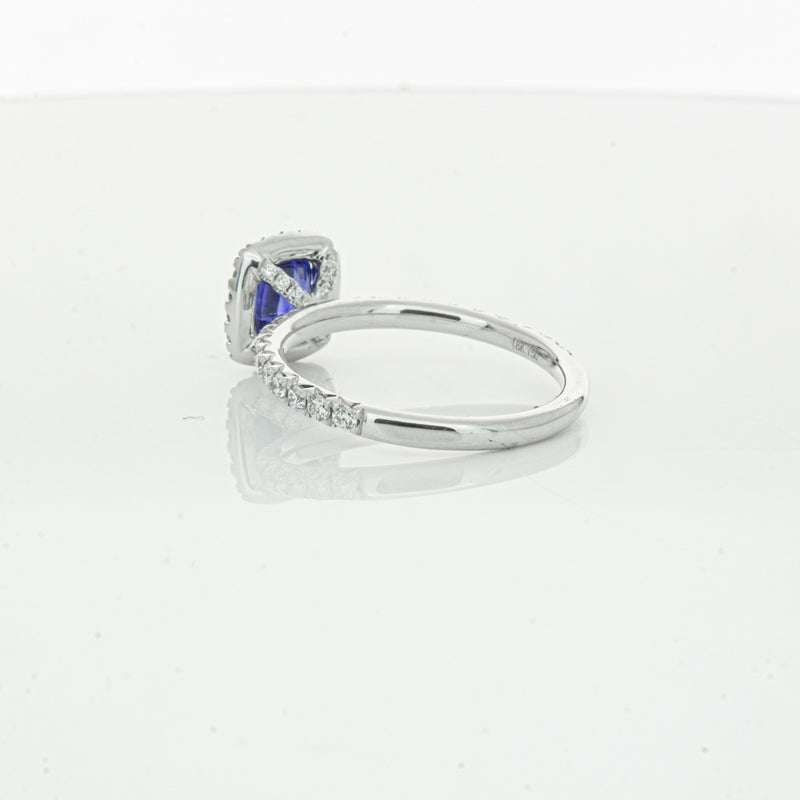 18ct White Gold 1.28ct Sapphire & Diamond Ring-Ring-Walker & Hall