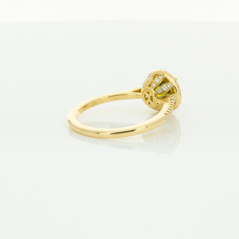 18ct Yellow Gold Green Sapphire & Diamond Mini Sierra Ring-Ring-Walker & Hall