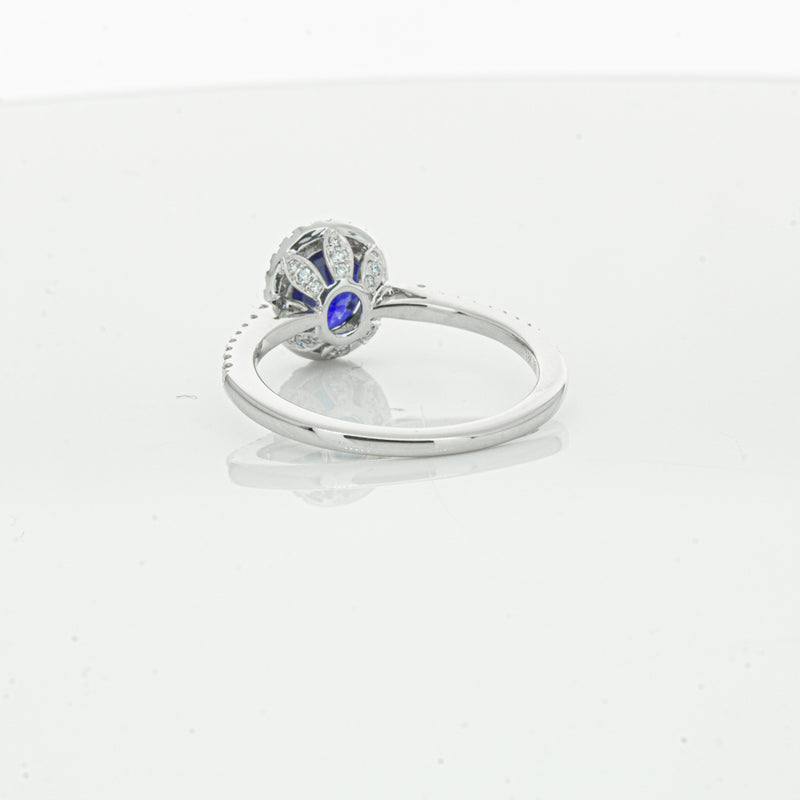 18ct White Gold 1.44ct Sapphire & Diamond Mini Sierra Ring-Ring-Walker & Hall