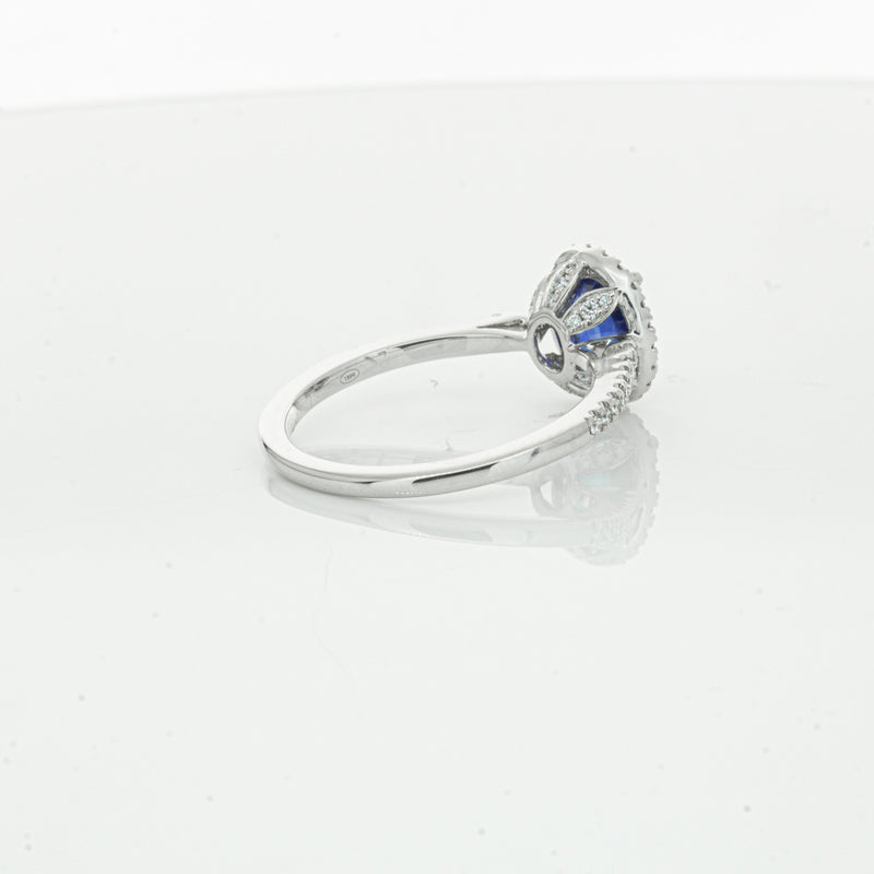 18ct White Gold 1.44ct Sapphire & Diamond Mini Sierra Ring-Ring-Walker & Hall