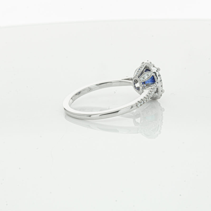 18ct White Gold 1.44ct Sapphire & Diamond Mini Sierra Ring-Ring-Walker & Hall