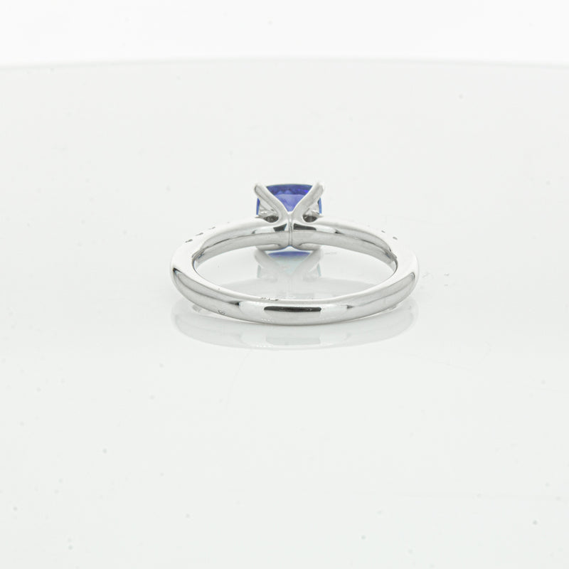 18ct White Gold 1.52ct Sapphire & Diamond Meridien Ring-Ring-Walker & Hall