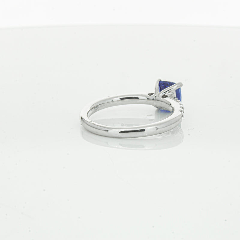 18ct White Gold 1.52ct Sapphire & Diamond Meridien Ring-Ring-Walker & Hall