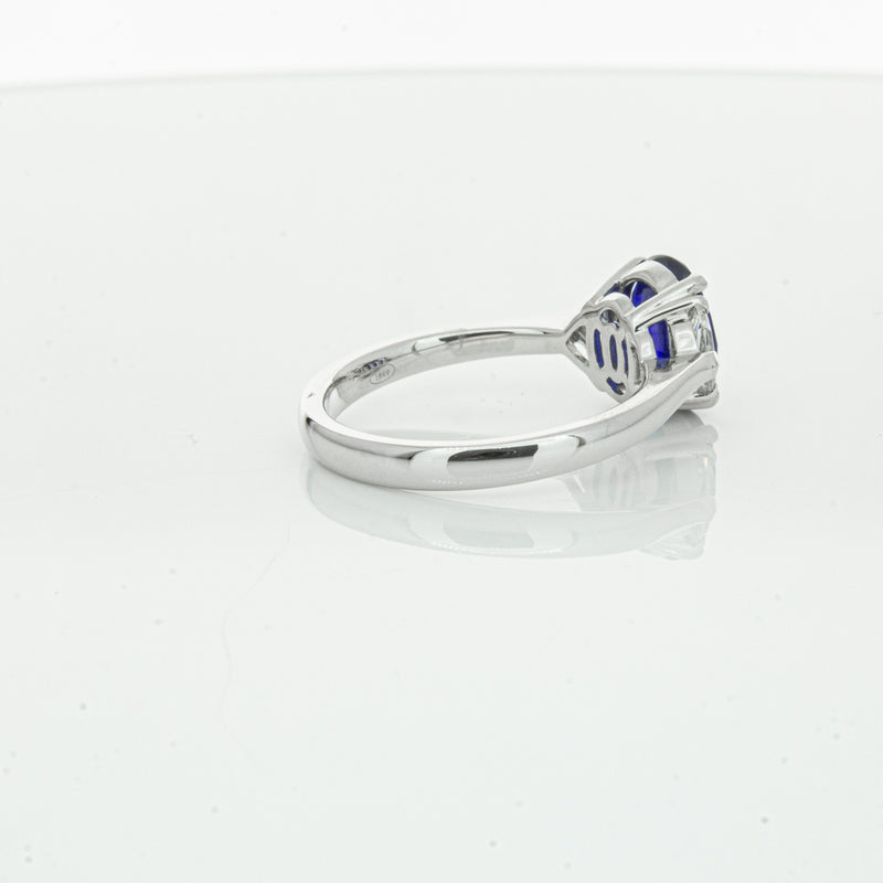 18ct White Gold Sapphire & Diamond Ring-Ring-Walker & Hall