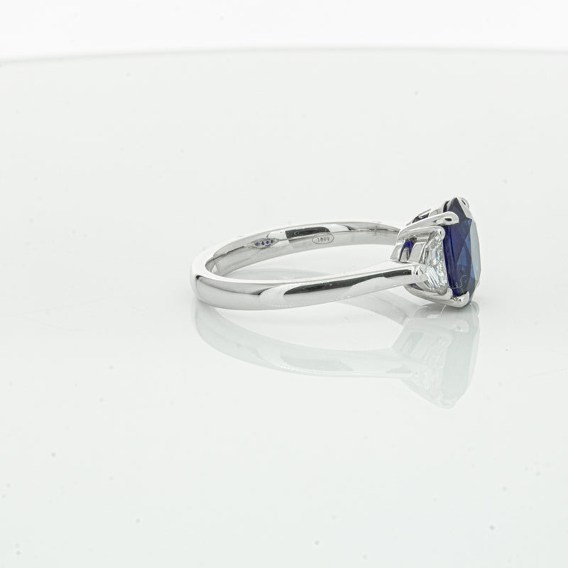 18ct White Gold Sapphire & Diamond Ring-Ring-Walker & Hall
