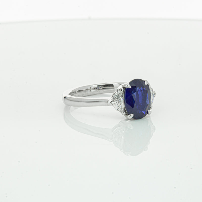 18ct White Gold Sapphire & Diamond Ring-Ring-Walker & Hall